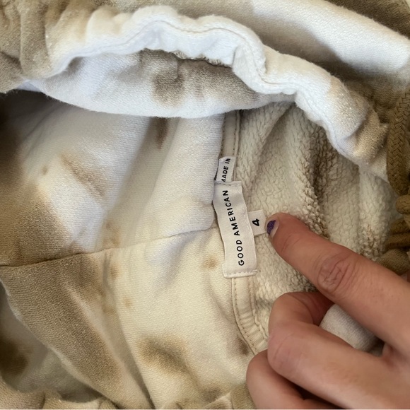 Good American Putty Tie Dye Cropped Hoodie, Size 4 (XL) - Picture 4 of 5